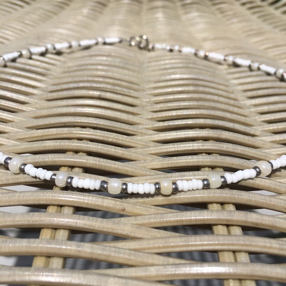 VSCO Seed Bead Necklace/Choker Lemon Sorbet - Picture 2 of 5